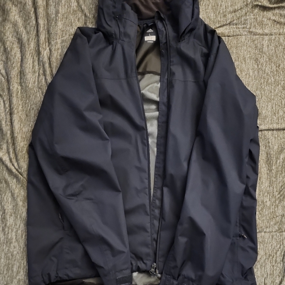 Men's Blue Hooded Jacket